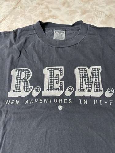 R.E.M. New Adventures In Hi- Fi T Shirt Grey Size XL NWOT Original - Picture 2 of 7