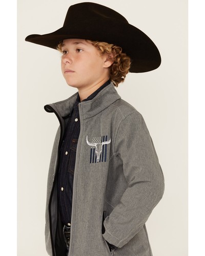 Cowboy Hardware Boys' Skull Flag Softshell Jacket - 392197-040 - Picture 2 of 6