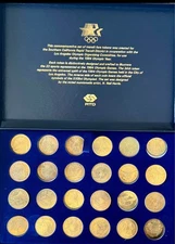 NOS SEALED 1984 Los Angeles Olympics RTD Transit Fare Token Set 24 Coins