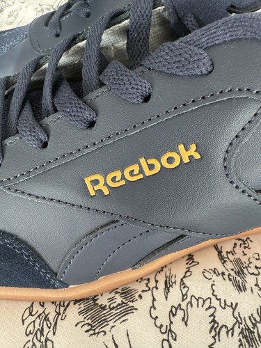 Men’s Reebok Navy Leather Athletic Shoes 9.5, 42.5, New - Picture 3 of 8