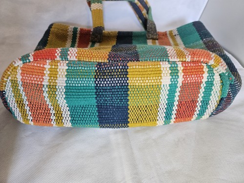 ZARA Check Print Maxi Tote Bag Multicolored Excellent Condition - Foto 3 di 8
