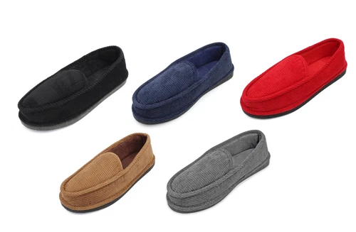 Bright Slippers Men's Corduroy House Shoes Size 7-13