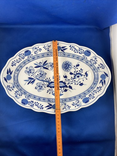 Talerz do serwowania z wzorem cebulowym Hutschenreuther. 35cm x 24cm. Bardzo dobrze zachowany - Zdjęcie 3 z 5