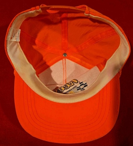 VINTAGE REESE'S RACING STICKEREI LOGO ORANGE SEIL DRUCKKNOPFLASCHE MÜTZE - Bild 7 von 10
