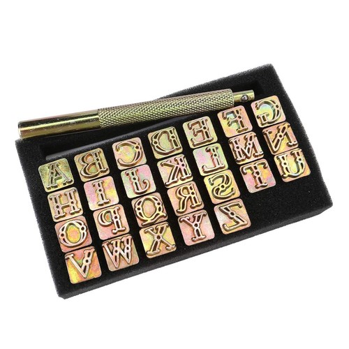 27 Pieces Leather Stamping Tool Set, 26 Letters Alphabet Stamps Steel Punch T... - Picture 2 of 7