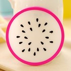 6 Pcs Round Silicone Coasters Fruit Shaped Non-slip Heat Resistant Cup Holder