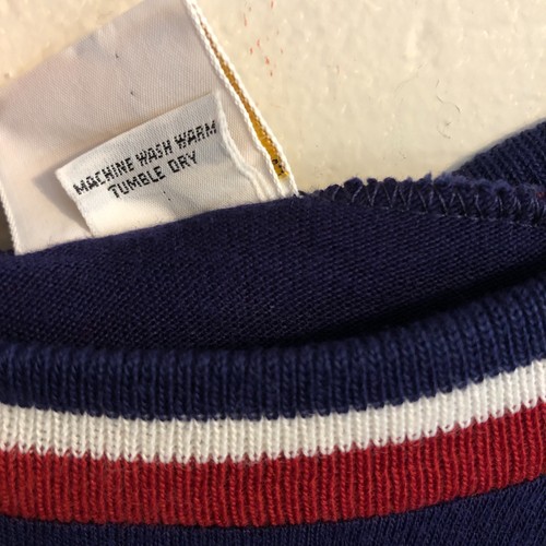 MensWear 1970s vtg JC Penny Single Stitch Acrylic Top M (38-40) Ringer Neck L/S - Picture 15 of 18
