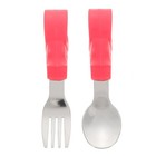 1 SET 2PCS BABY TABELWARE Edelstahllöffel Löffel Gabel Set Kleinkind