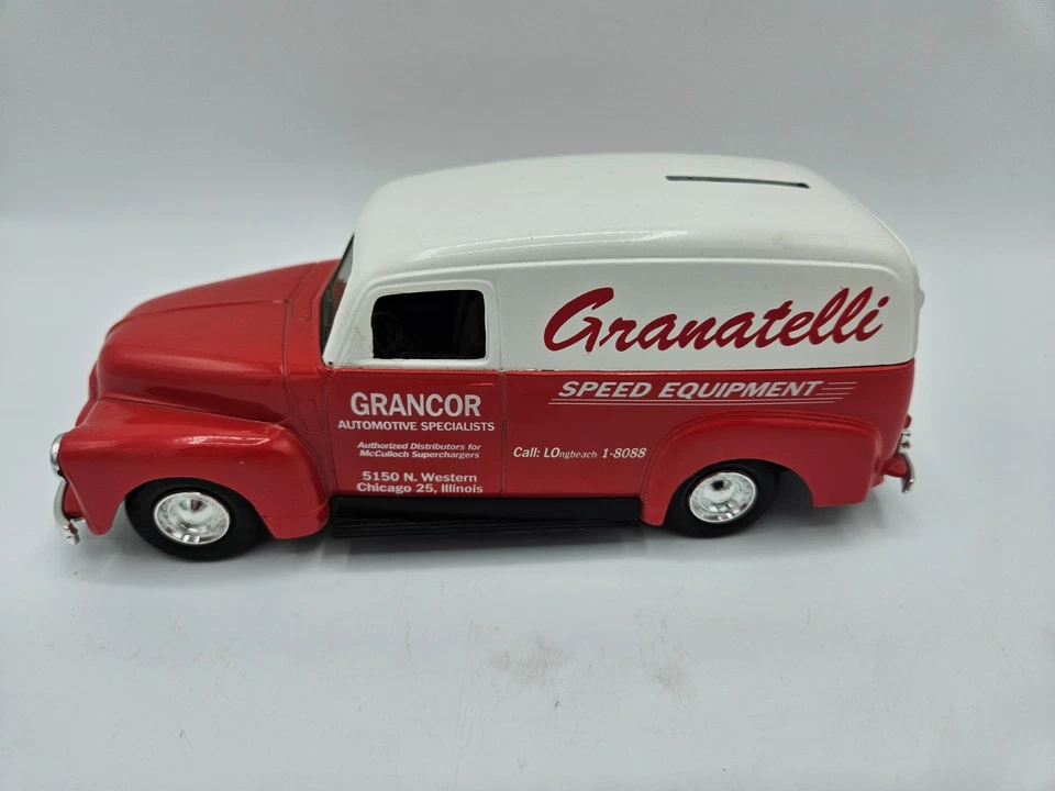 ERTL Granatelli 1951 GMC Panel Truck Bank Diecast w/ Key - Image 2 of 4