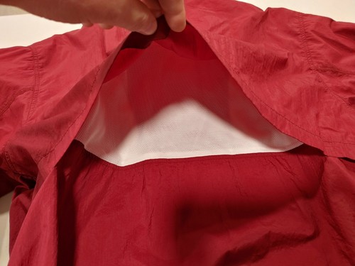 VTG 90s Nike Big Red Swoosh White Label Nylon Windbreaker Jacket Size Large Rare - Picture 14 of 14
