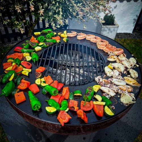 Feuerschale mit Grillrost Feuerstelle Feuerkorb mit Grillring Ø 60 cm BBQ-Toro - Imagen 3 de 5