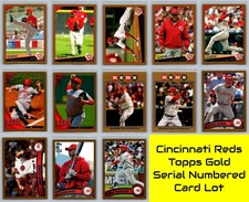 Cincinnati Reds Topps Gold Serial Numbered #/2009 Baseball Card Lot (13) NM