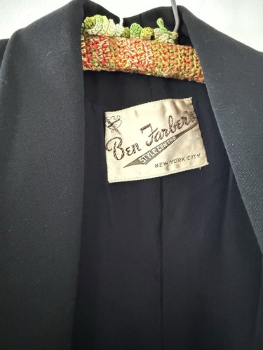 Vintage 1940s Glass Beaded Wool Gaberdine Evening Jacket M - Bild 15 von 24