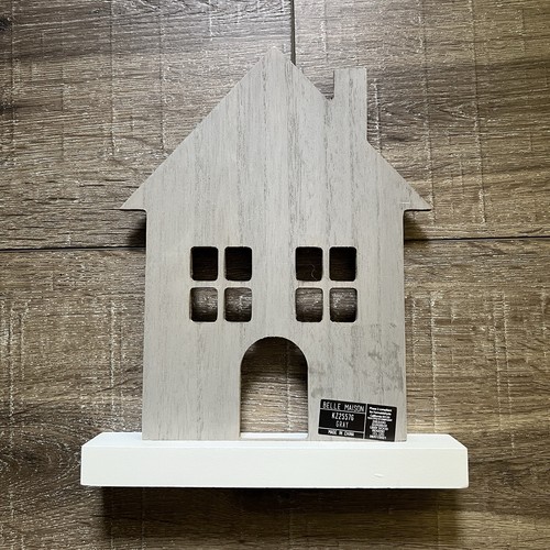 Rustic Farmhouse Wooden House Decor “Our Happy Home” Sign Belle Maison Gray - Picture 2 of 3