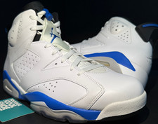 NIKE AIR JORDAN VI 6 RETRO WHITE SPORT BLUE BLACK ROYAL INFRARED 384664-107 13