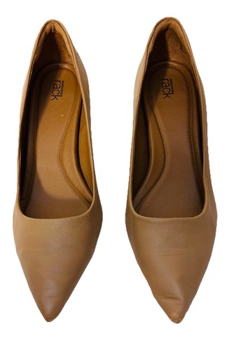 S 12 Nordstrom Rack Damen-Pumps beige Leder Paige spitz zulaufend High-Heels Schuh