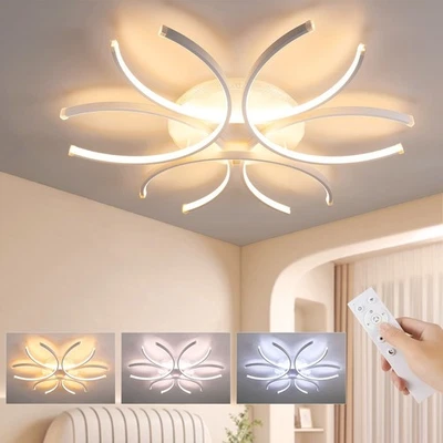 Modern 60W LED Deckenleuchte Wohnzimmer Deckenlampe Dimmbar mit Fernbedienung DE - Bild 1 von 4