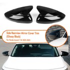 Side Rearview Mirror Cover Cap Trim For HONDA ACCORD 11th 2023-2025 Gloss Black
