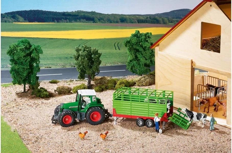 siku 2875, reboque de gado com 2 vacas holandesas, 1:32, metal/plástico, verde, M - Imagem 4 de 4