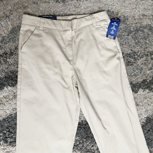 Tan Nautica straight leg chino pants Skinny. Adjustable Waist size 12.5 - Picture 3 of 6