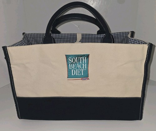 Vintage Kraft South Beach Diet Logo Travel Large Tote Bag Satchels Made In USA - Picture 14 of 17