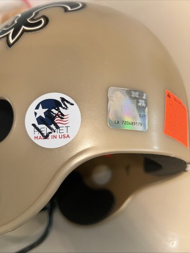 Franklin New Orleans Saints Plastic Kids Youth Football Helmet Replica NFL Play - Picture 9 of 11