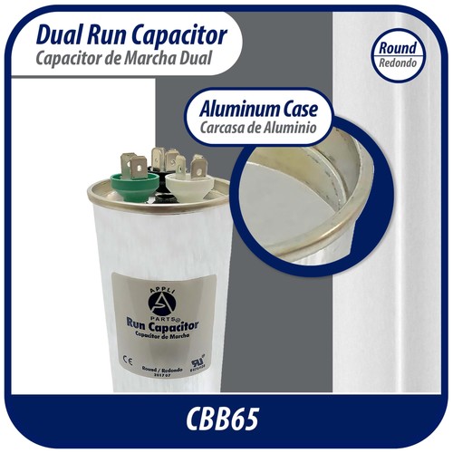 Condensador de doble funcionamiento Appli Parts para ac 75+5 Mfd uF (microfaradios) 370VAC o 450VAC - Imagen 6 de 8