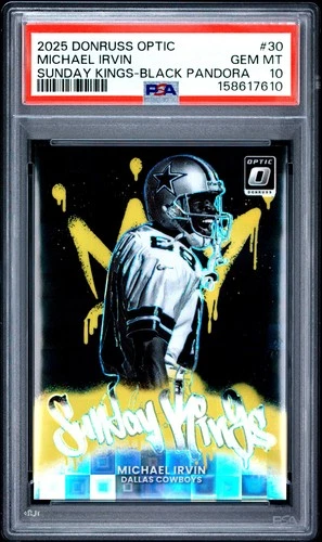 2025 Donruss Optic Michael Irvin Black Pandora (PSA 10)