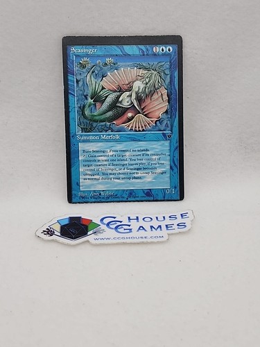 MTG Misprint Seasinger Miscut Off Center Fallen Empires Merfolk Magic *CCGHouse* - Picture 1 of 9