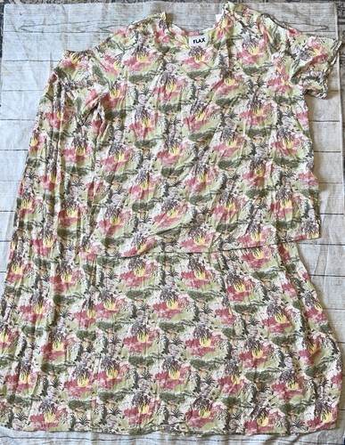 flax by jeanne engelhart Women’s two Piece Skirt Top 1g Bottom 3g Tropical Sun - Picture 2 of 11