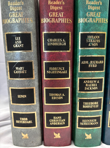 Lot of 6 READER'S DIGEST GREAT BIOGRAPHIES 1987-90 1st Ed HC - Foto 2 di 12