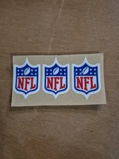 NFL shield football helmet decal lot of 3 ( full size helmets)
