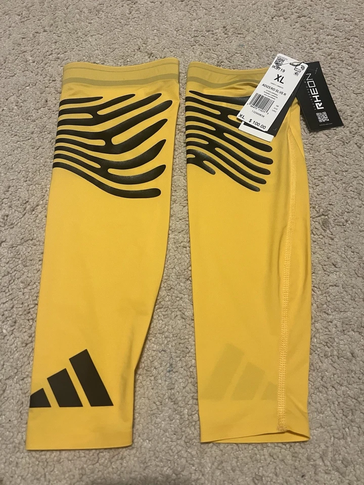 Talla XL Adidas Adizero Rheon Pro Elite 2024 Semi Chispa Negro Mangas para Brazos para Correr Foto 2 de 4