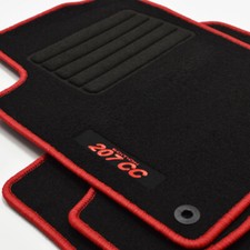 Mattenprofi Velours Fußmatten Edition rot für Peugeot 207 CC 207CC ab Bj.2007 -