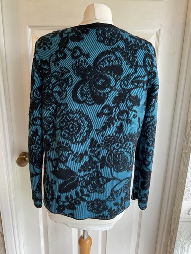 David Nieper Brand New Textured Teal Spruce Merino Wool Jacket Size 12 - Picture 5 of 5
