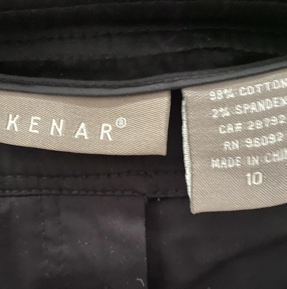 Falda lápiz Kenar negra de algodón/spandex para todos los días bolsillos con cremallera talla 10 Foto 3 de 3