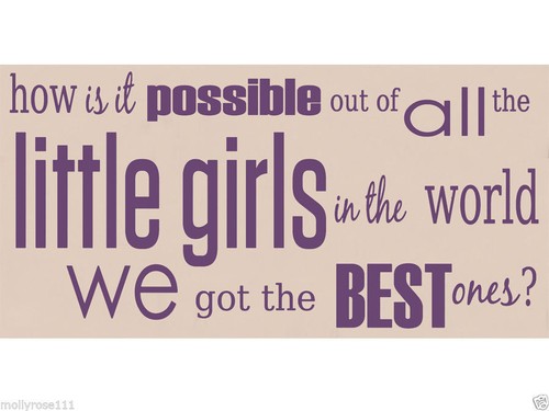 Inspirational Daugther Little Girls Daughters Bedroom Wall Deco Wooden Sign - Picture 2 of 2