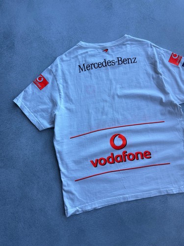 Vintage Vodafone McLaren Mercedes Formula Uno Racing Mens T-shirt Sz M - Picture 7 of 10