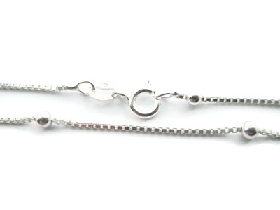 catenina lunga 100 cm argento 925 sterling pallini sfaccettati diamantati 1,2 mm