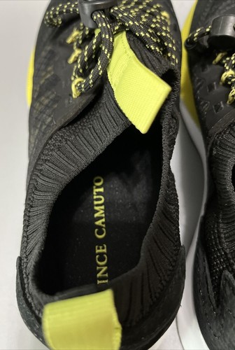 Vince Camuto Flaxton Slip On Casual Sneaker, Men's Size 8M, Black Mesh Yellow - Picture 7 of 9