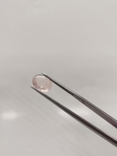 Rose Quartz 11x9mm Oval Rose Cut – Light Pink Faceted Gemstone - Picture 4 of 5