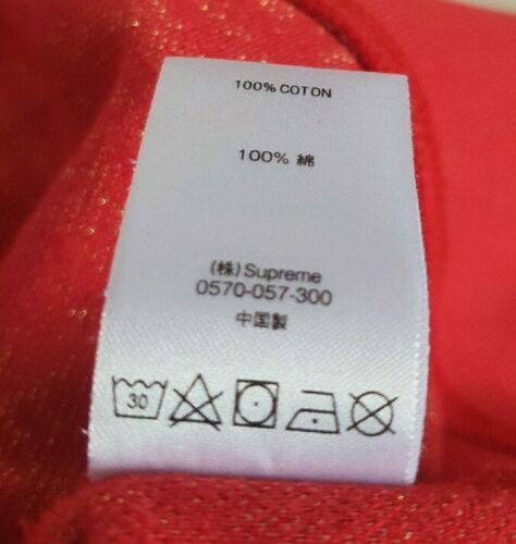 Jersey Rojo De Cuello Redondo Metalizado Jacquard Supreme SS19 Talla M Mediana - Imagen 8 de 8