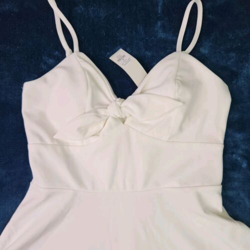 NWT Francescas Jun & Ivy Womens Strappy Tied White Flowy Tank Top Sz M MSRP $54 - Picture 4 of 14