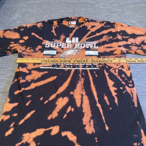Custom bleach tie dye philadelphia eagles sb LII t shirt adult L - Imagen 4 de 6
