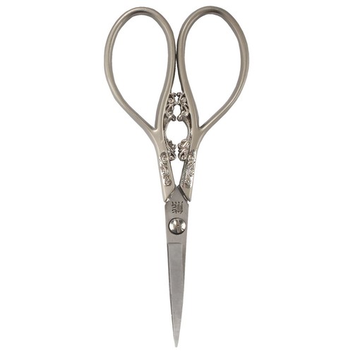 JubileeYarn Embroidery Scissors w/Decorative Cast Handles Scrollwork Motif - Picture 3 of 16