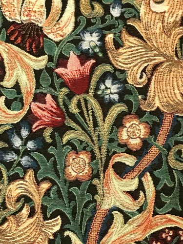 WILLIAM MORRIS "GOLDEN LILY" 60" BELGIAN TAPESTRY TABLE CHAIR BED THROW 7182 - Picture 4 of 6