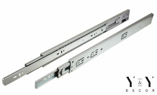 Soft Close Full Extension Drawer Slides Ball Bearing Side or Rear Mount - Picture 3 of 4