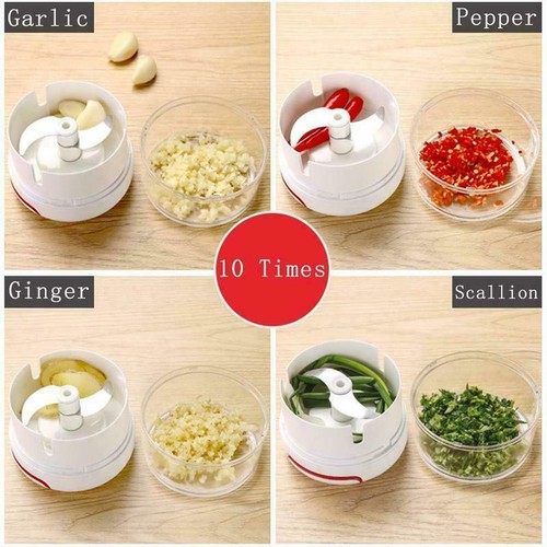 Cortador de alimentos para frutas y verduras cebolla y ajo picadora cortadora en espiral trituradora - Imagen 4 de 11