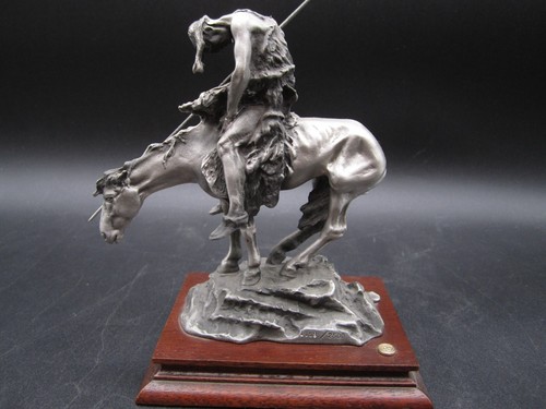 James Earle Fraser The End Of The Trail Native America Chilmark Fine Pewter 1988 - Imagen 5 de 7
