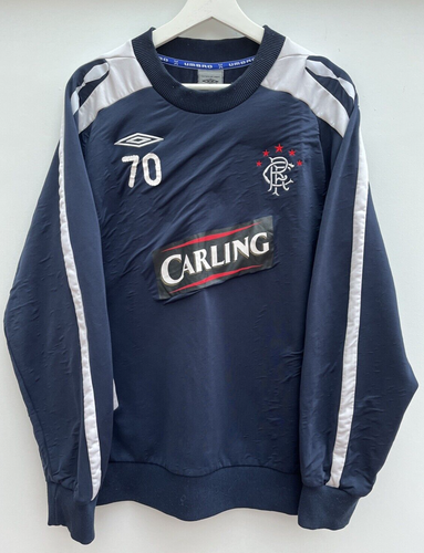Glasgow Rangers Fußball Sweatshirt Umbro Training #70 blau langarm Herren XL